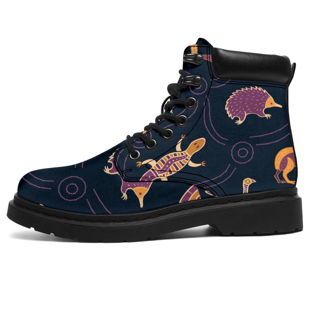 all-season-boots-indigenous-animals-patterns