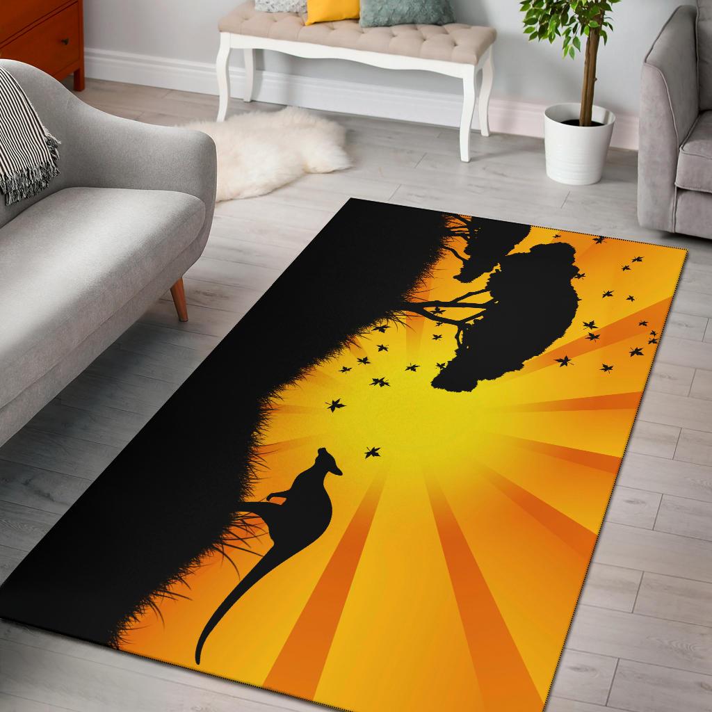 area-rug-kangaroo-rug-sunset-landscape-art