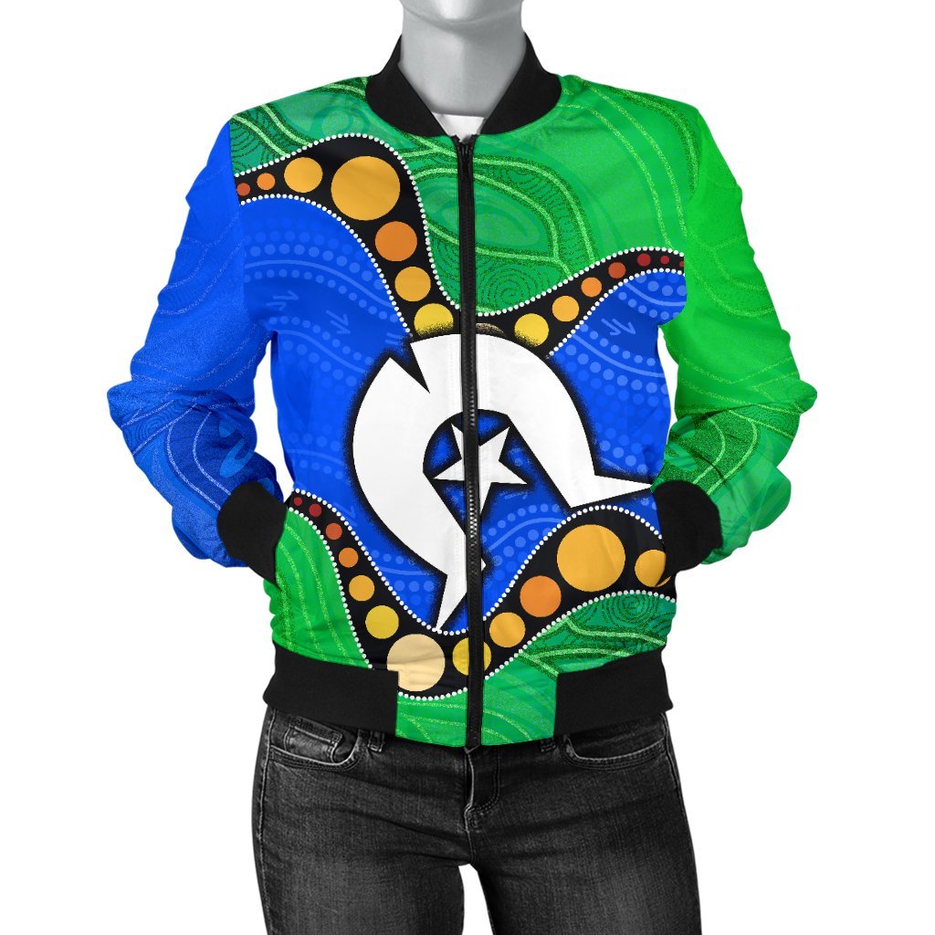 torres-strait-islands-womens-bomber-jacket-flag-with-aboriginal-patterns