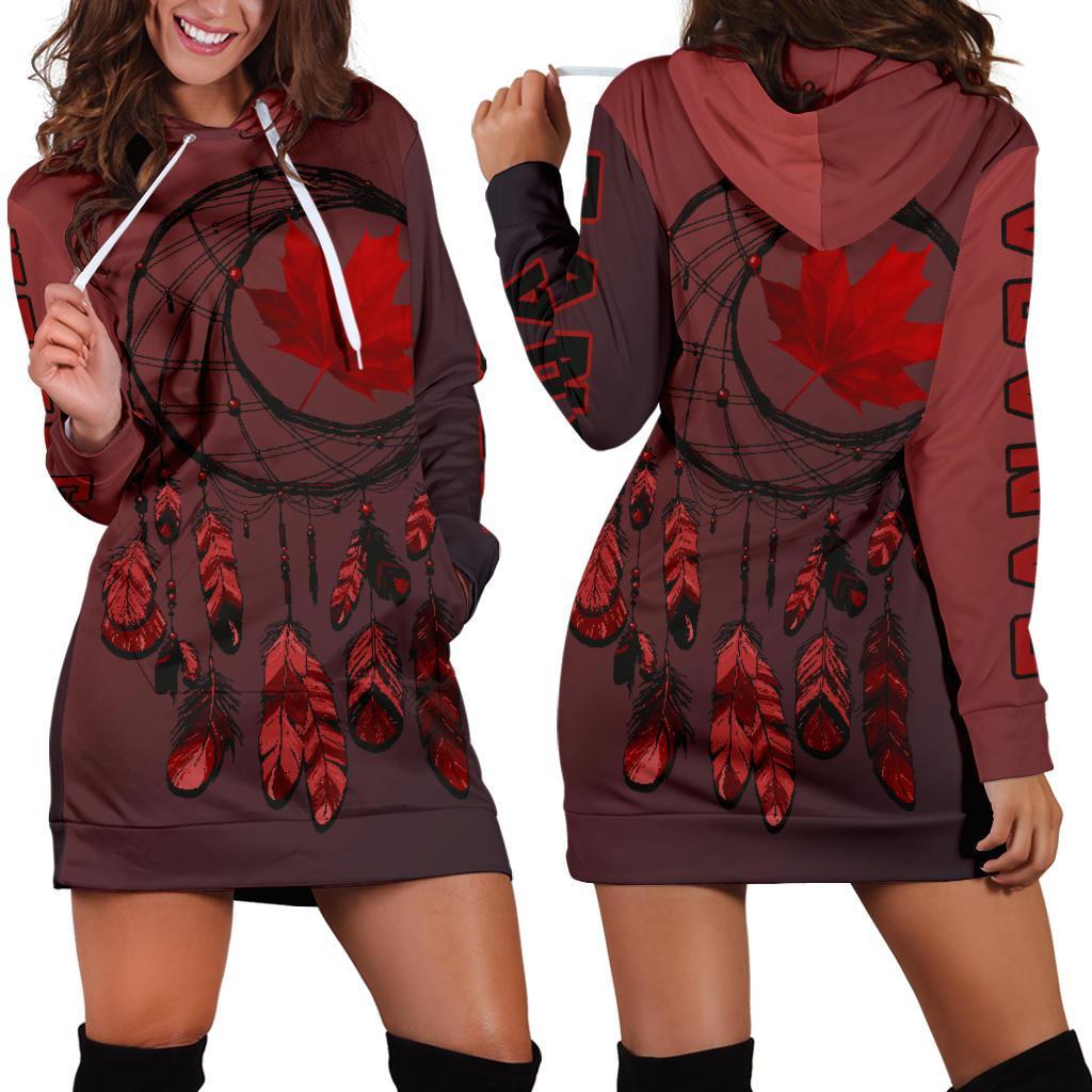 canada-maple-leaf-dreamcatcher-hoodie-dress