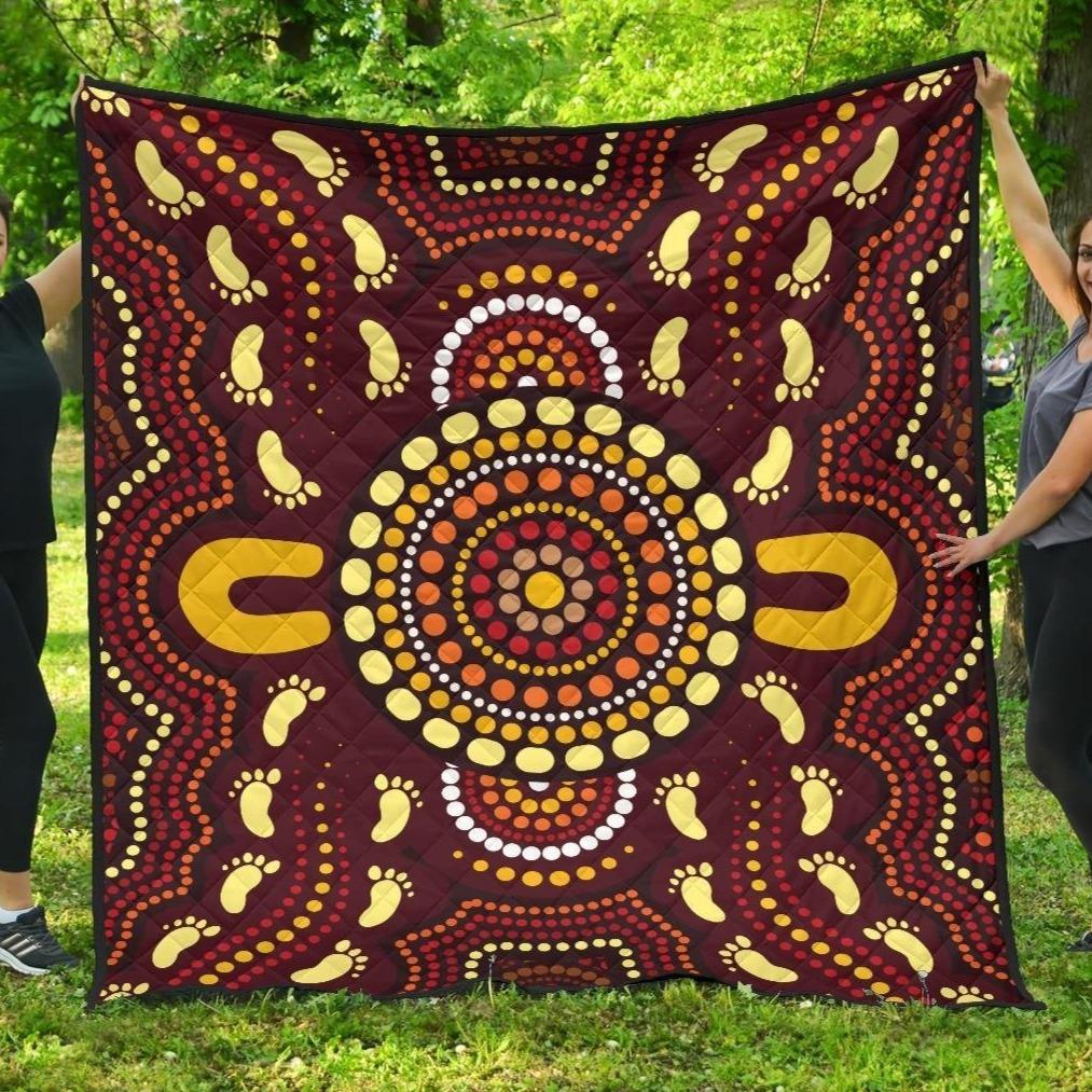 aboriginal-premium-quilt-indigenous-circle-footprint