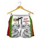 Christmas All Over Print Women's Shorts - Merry Christmas Koala - Vibe Hoodie