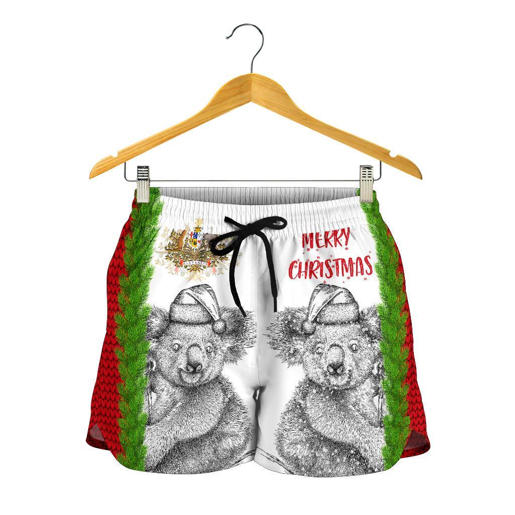 Christmas All Over Print Women's Shorts - Merry Christmas Koala - Vibe Hoodie