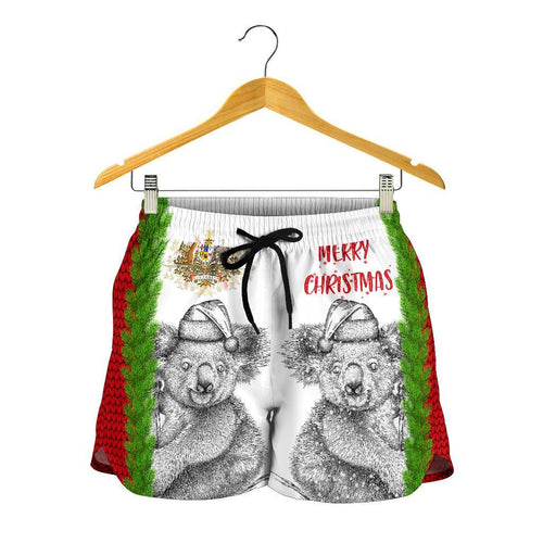 Christmas All Over Print Women's Shorts - Merry Christmas Koala - Vibe Hoodie