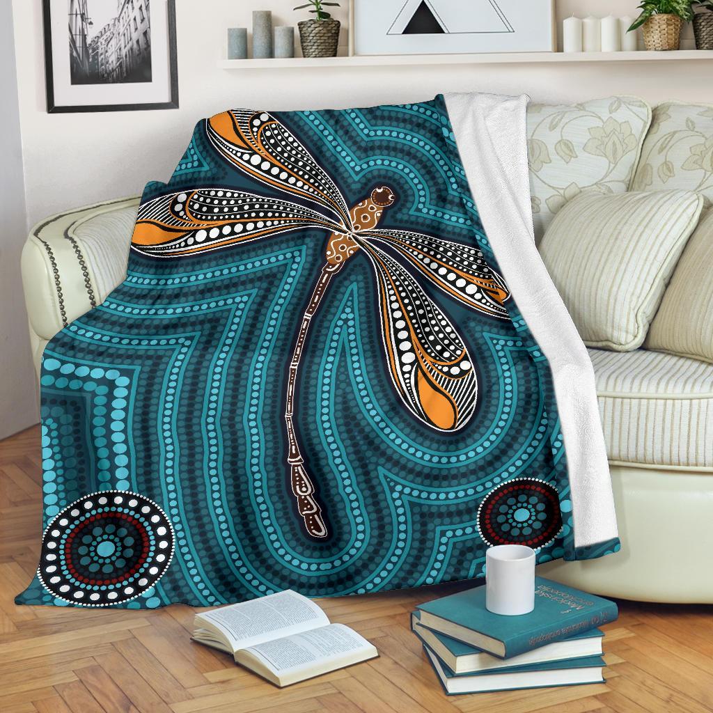 premium-blanket-indigenous-dragonfly