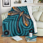 premium-blanket-indigenous-dragonfly