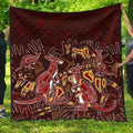 aboriginal-premium-quilt-kangaroo-family-with-hand-art