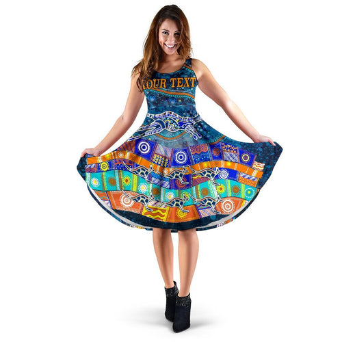 (Custom text) Women's Dress - Kangaroo Dreaming - Vibe Hoodie