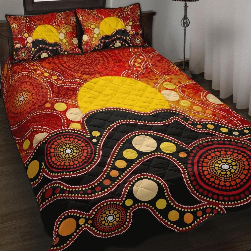 aboriginal-quilt-bed-set-aboriginal-lives-matter-flag-dot-painting-art