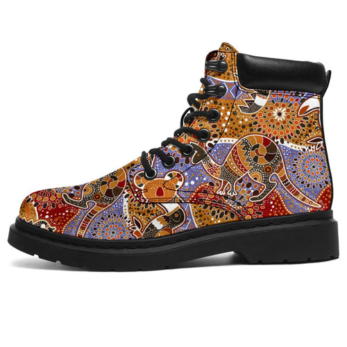 aboriginal-boots-koala-kangaroo-kookaburra-patterns-all-season