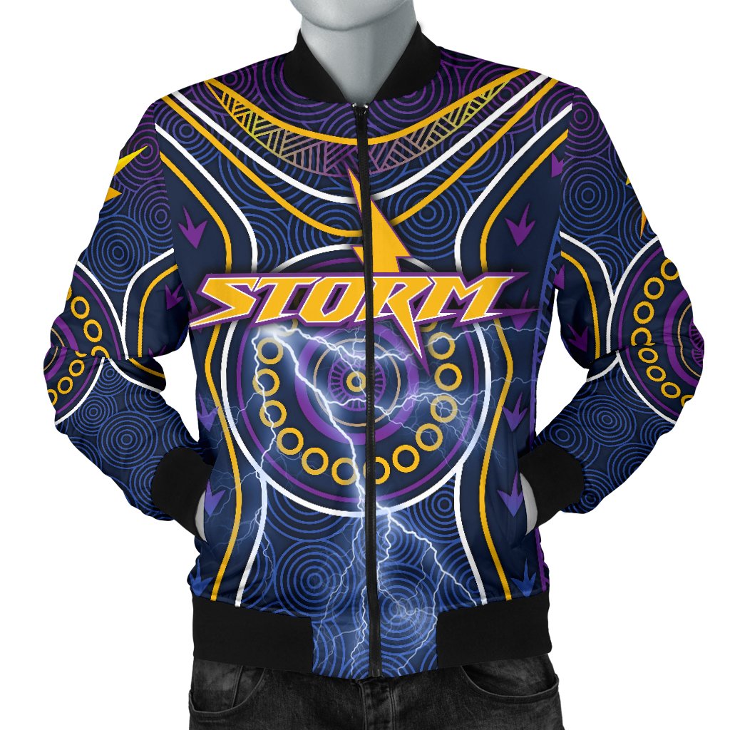 melbourne-bomber-jacket-for-men-lightning-storm-indigenous