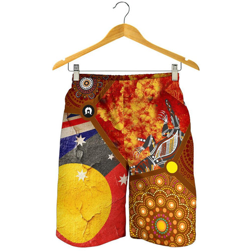 shorts-aboriginal-dot-painting-flags-crocodile