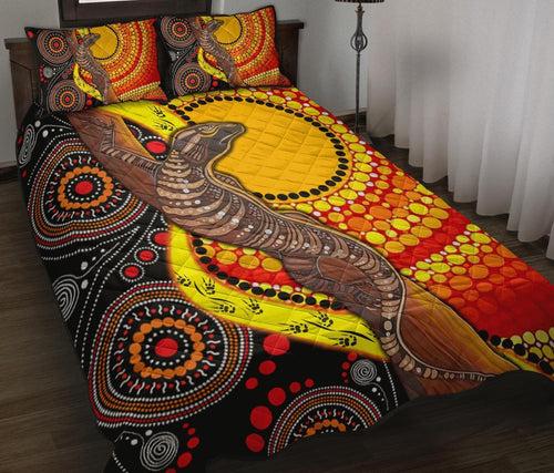 1saustralia-quilt-bed-set-australian-aboriginal-dot-painting-sun-and-lizard