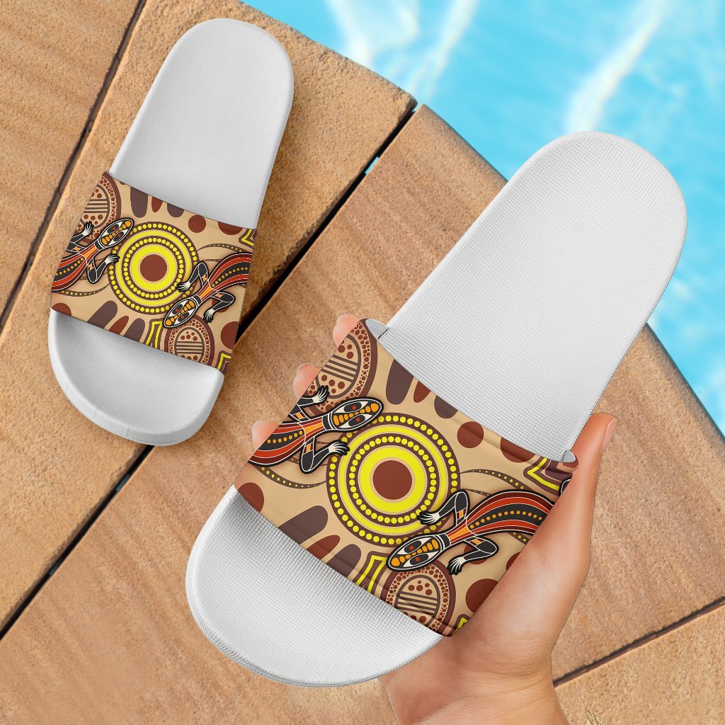 aboriginal-slide-sandals-indigenous-lizard-dot-painting-art-1