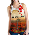 Anzac Day 2021 Women's Racerback Tank - We Will Remember Them - Vibe Hoodie