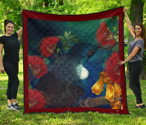 dreaming-tui-with-flowers-quilt