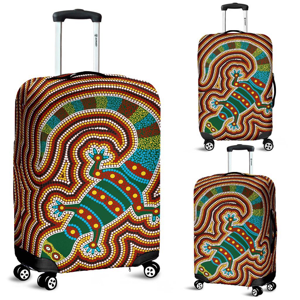 aboriginal-luggage-covers-lizard-dot-painting-patterns