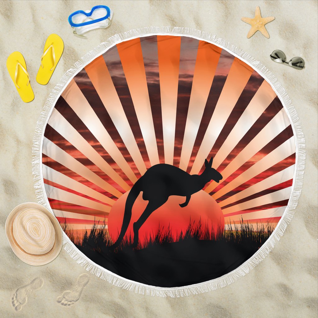beach-blanket-kangaroo-blanket-sunset-ver03-59-x-59-inches