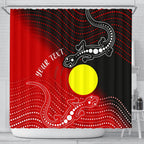 customaboriginal-shower-curtain-two-indigenous-lizard