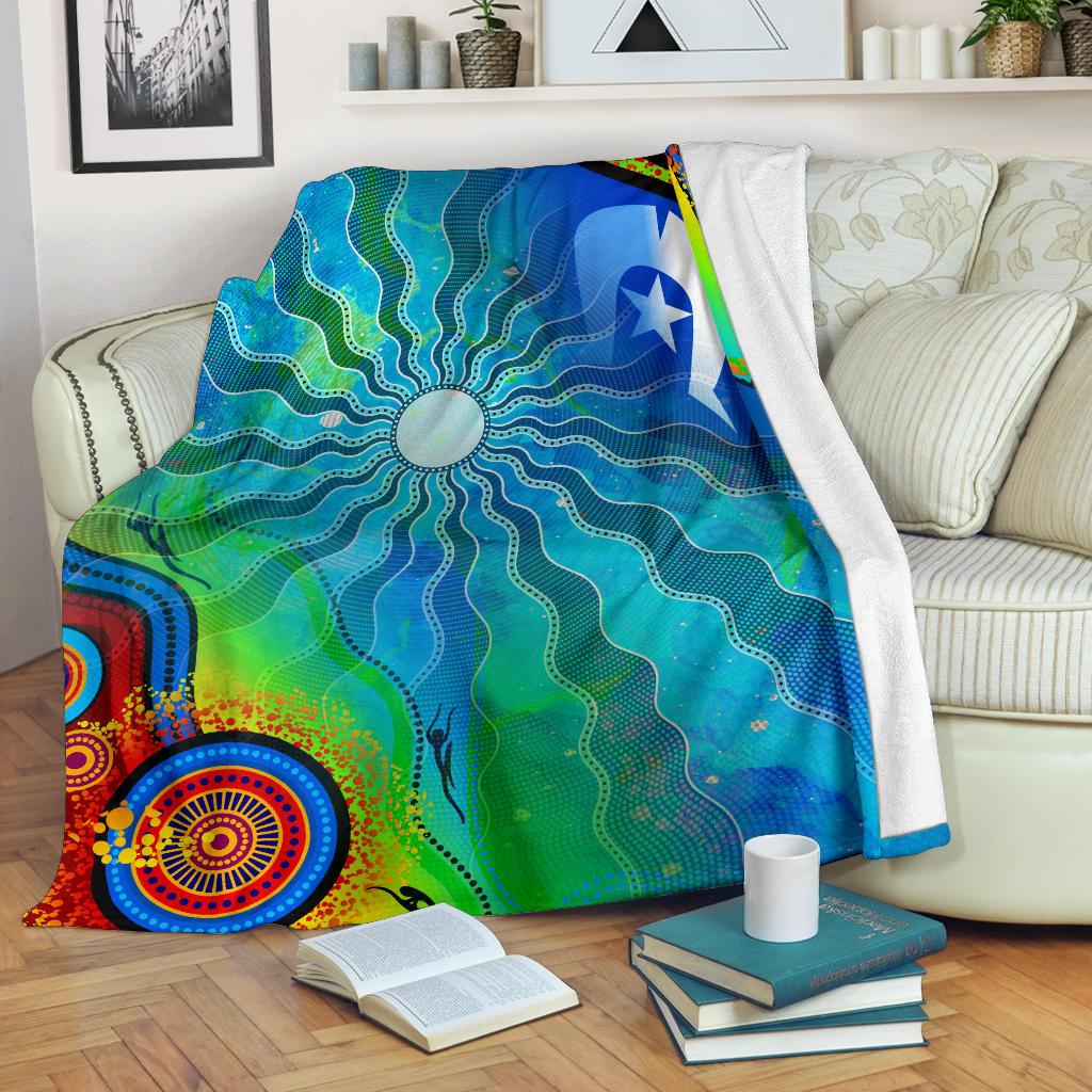 premium-blanket-torres-strait-islanders-flag-with-aboriginal-patterns-blanket