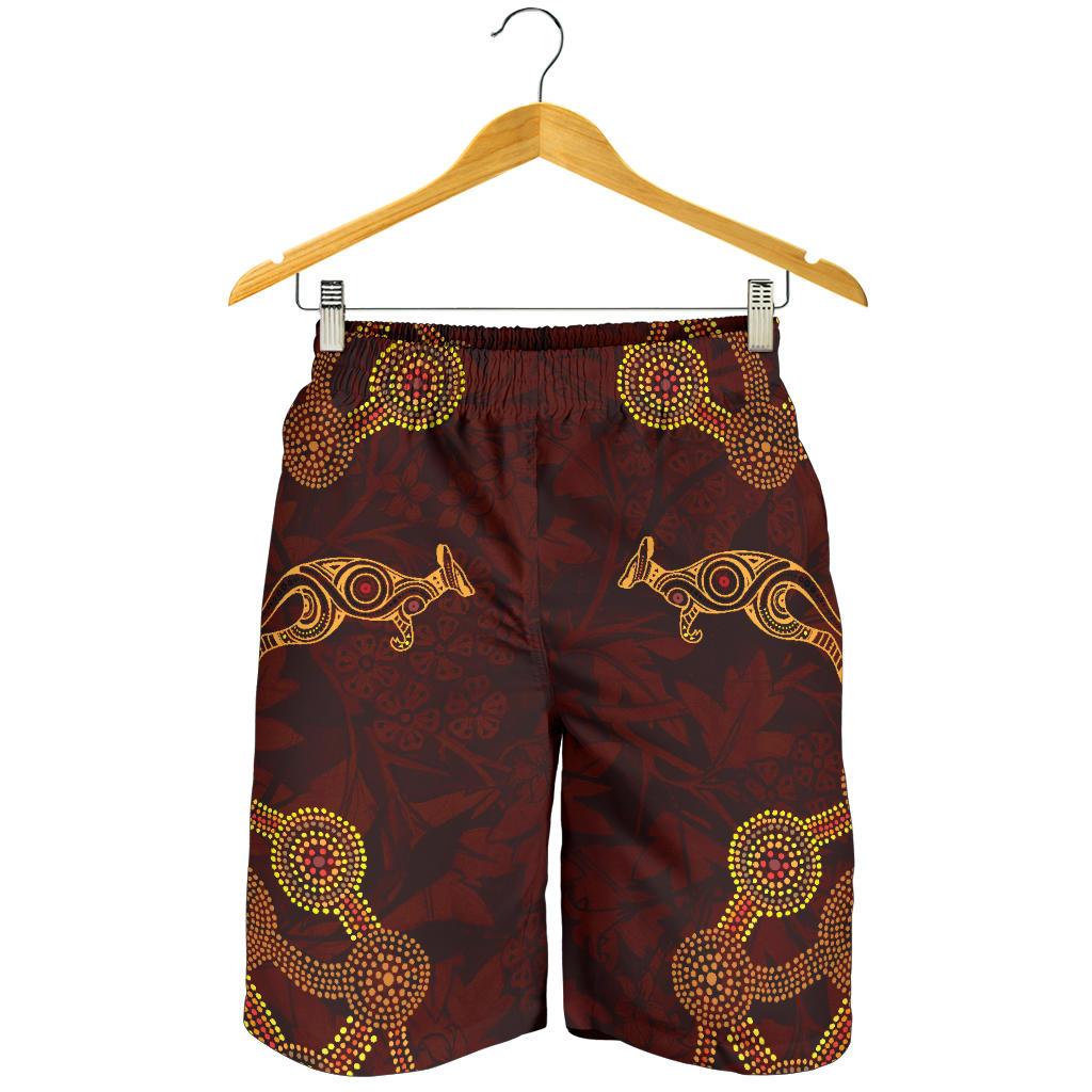 1staustrailia-aboriginal-shorts-indigenous-dot-painting-kangaroo