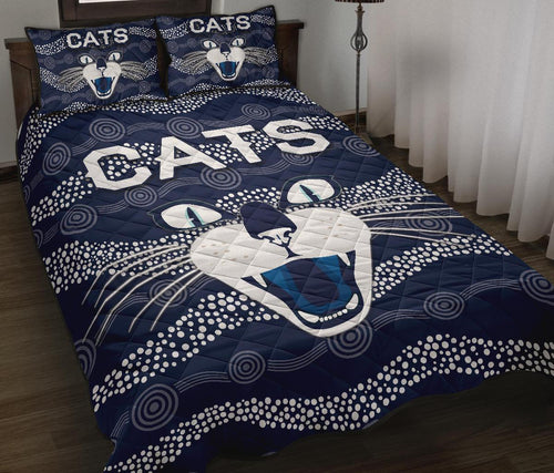 geelong-quilt-bed-set-cats-indigenous-navy