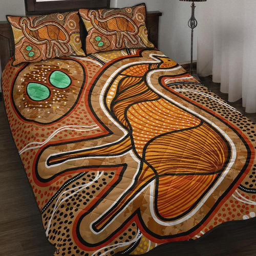aboriginal-quilt-bed-set-indigenous-emu-vintage-stye