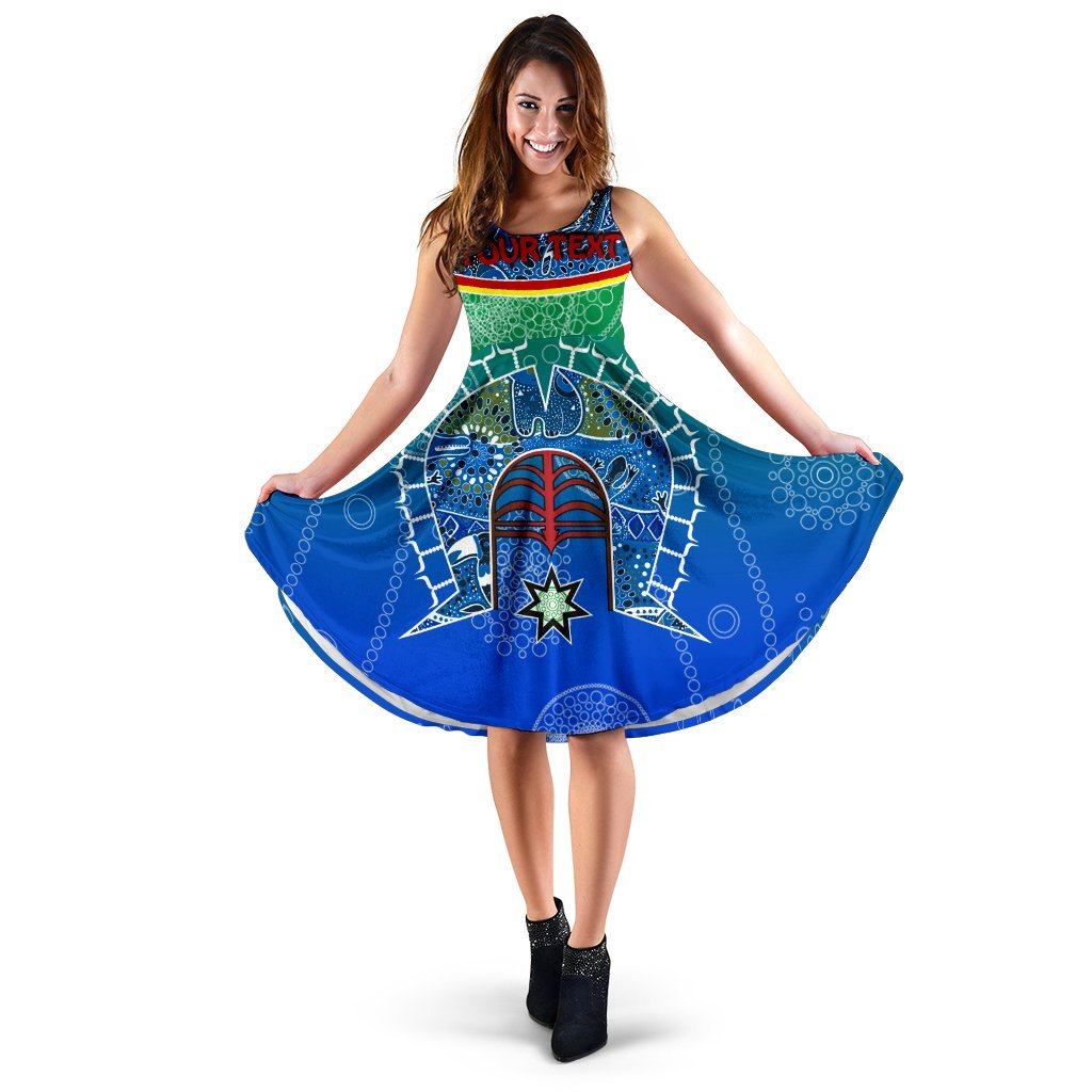 Personalised Women's Dress - Torres Strait Symbol With Aboriginal Patterns - Vibe Hoodie
