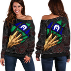 Aboriginal WoMen's Off Shoulder Handbag - Torres Strait Blood In Me - Vibe Hoodie