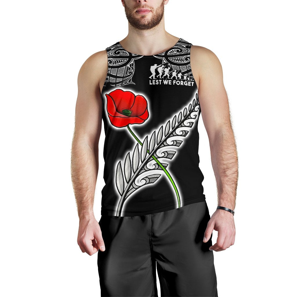 anzac-australia-and-new-zealand-men-tank-top-poppy-fern-lest-we-forget