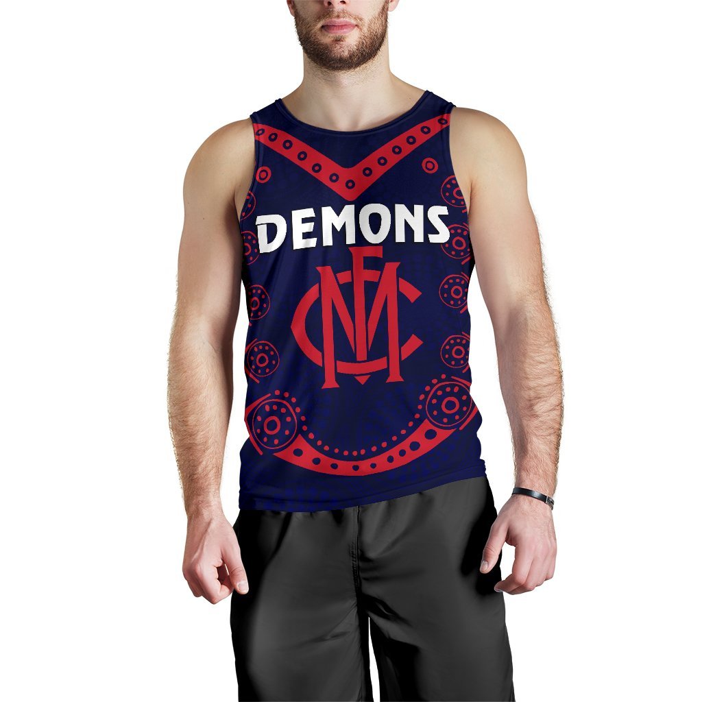 combo-men-tank-top-and-men-short-melbourne-demons-indigenous-football
