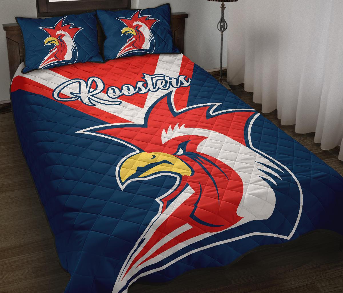 australia-roosters-quilt-bed-set