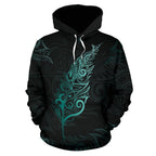light-silver-fern-new-zealand-hoodie-turquoise
