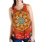 Aboriginal Women's Racerback Tank - Indigenous Art Patterns Ver01 - Vibe Hoodie