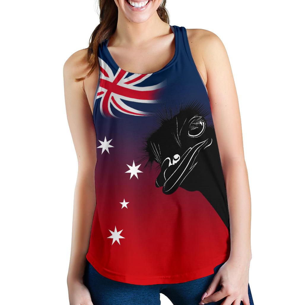 Racerback Tank - Aus Flag Tank Top Emus - Women - Vibe Hoodie