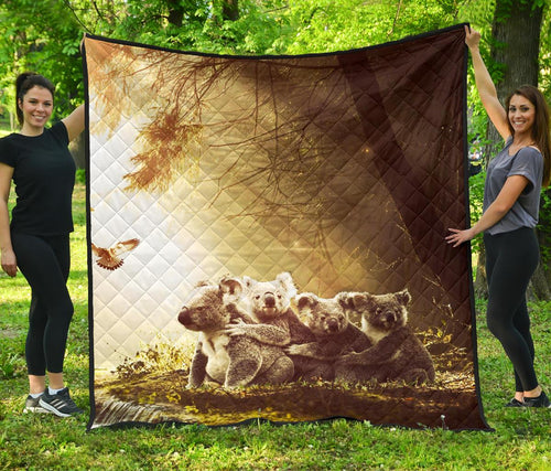 premium-quilts-koala-family-landscape-art