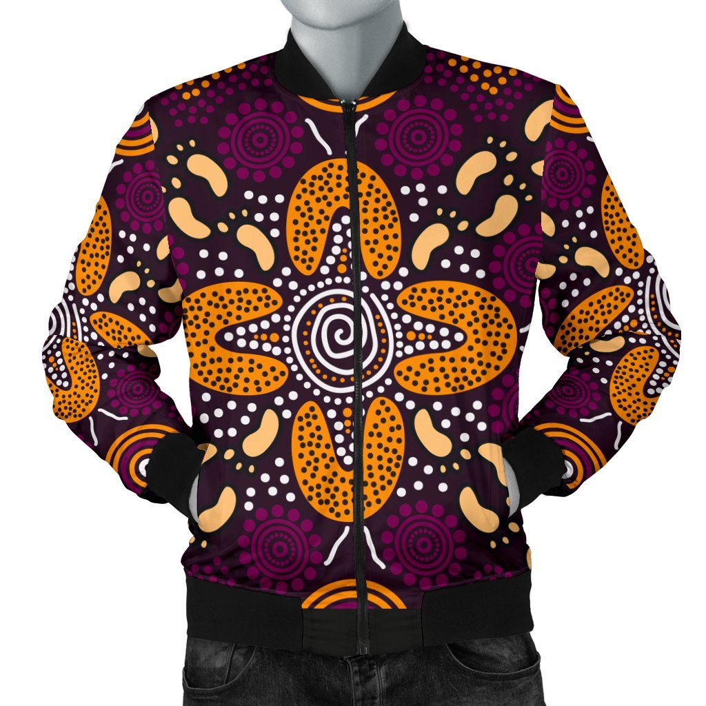 aboriginal-mens-bomber-jacket-flowers-dot-panting-art
