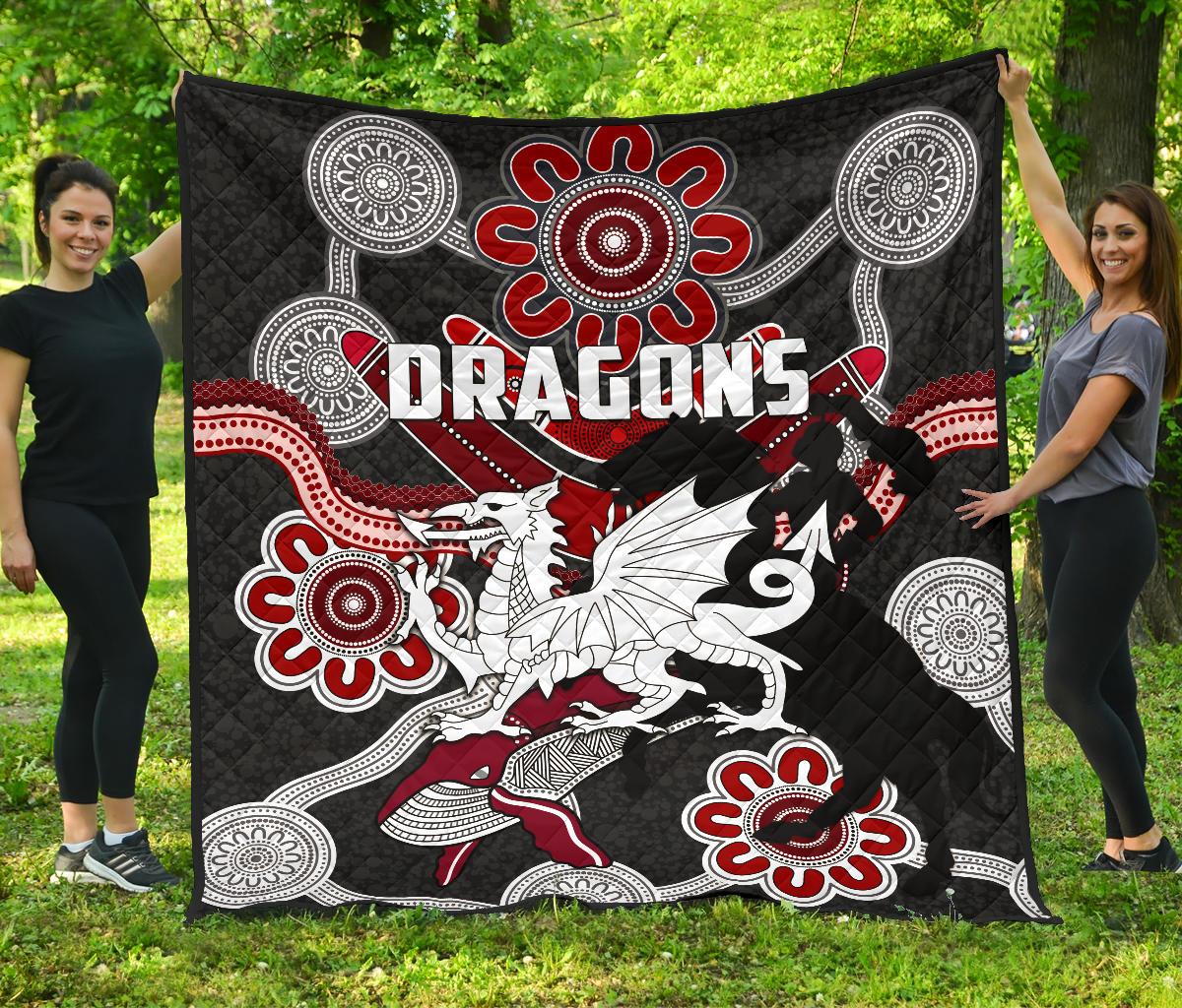 dragons-premium-quilt-st-george-indigenous-black