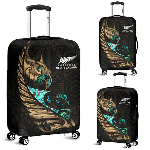 new-zealand-luggage-cover-manaia-paua-fern-wing-gold