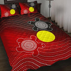 aboriginal-quilt-bed-set-indigenous-circle-dot-painting-style