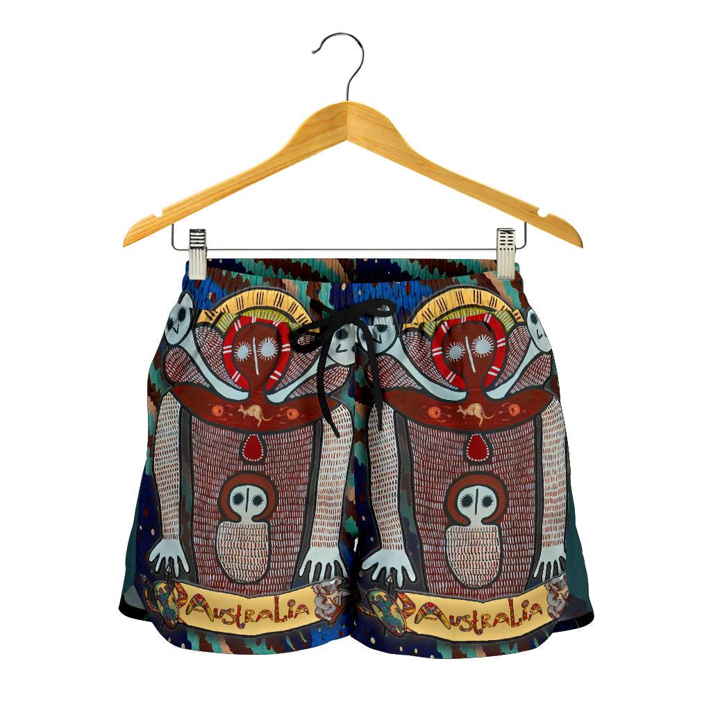 Wandjina Women's Shorts - Australian Aboriginal Mythology - My Australia - Vibe Hoodie