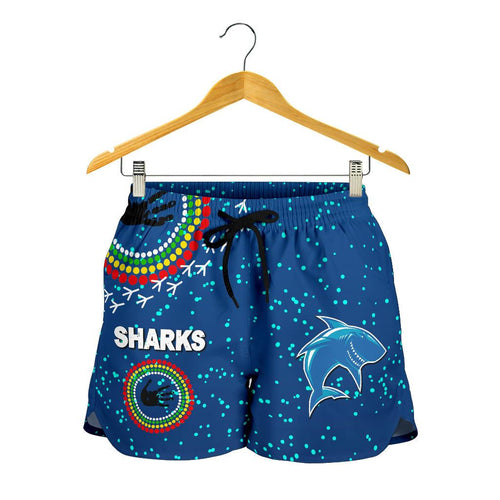 Naidoc Sharks Women Shorts Cronulla Aboriginal Style - Vibe Hoodie
