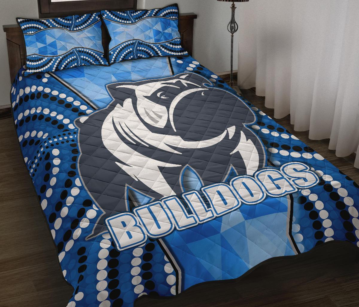 bulldogs-quilt-bed-set-indigenous-snappy