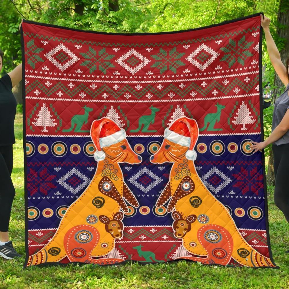 christmas-premium-quilt-mother-kangaroo-in-christmas