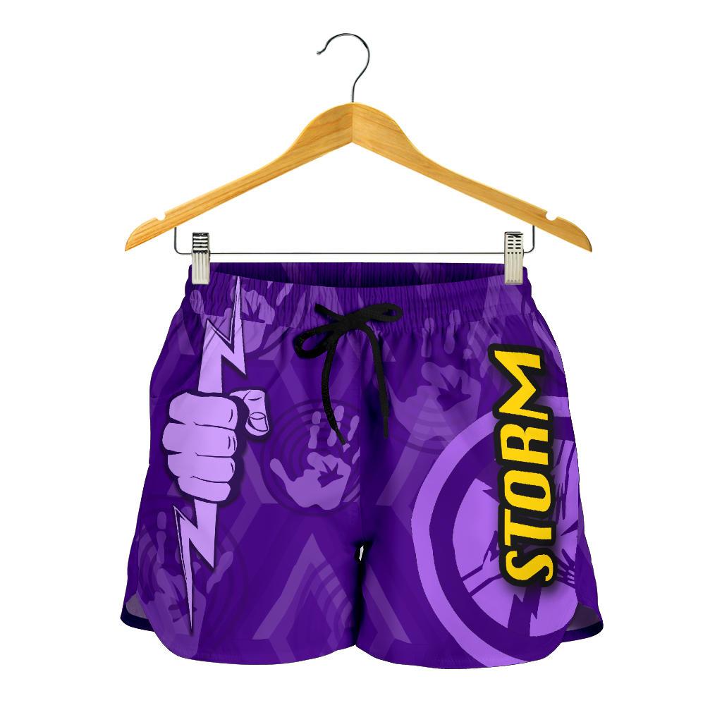 Melbourne All Over Print Women's Shorts Storm - Vibe Hoodie