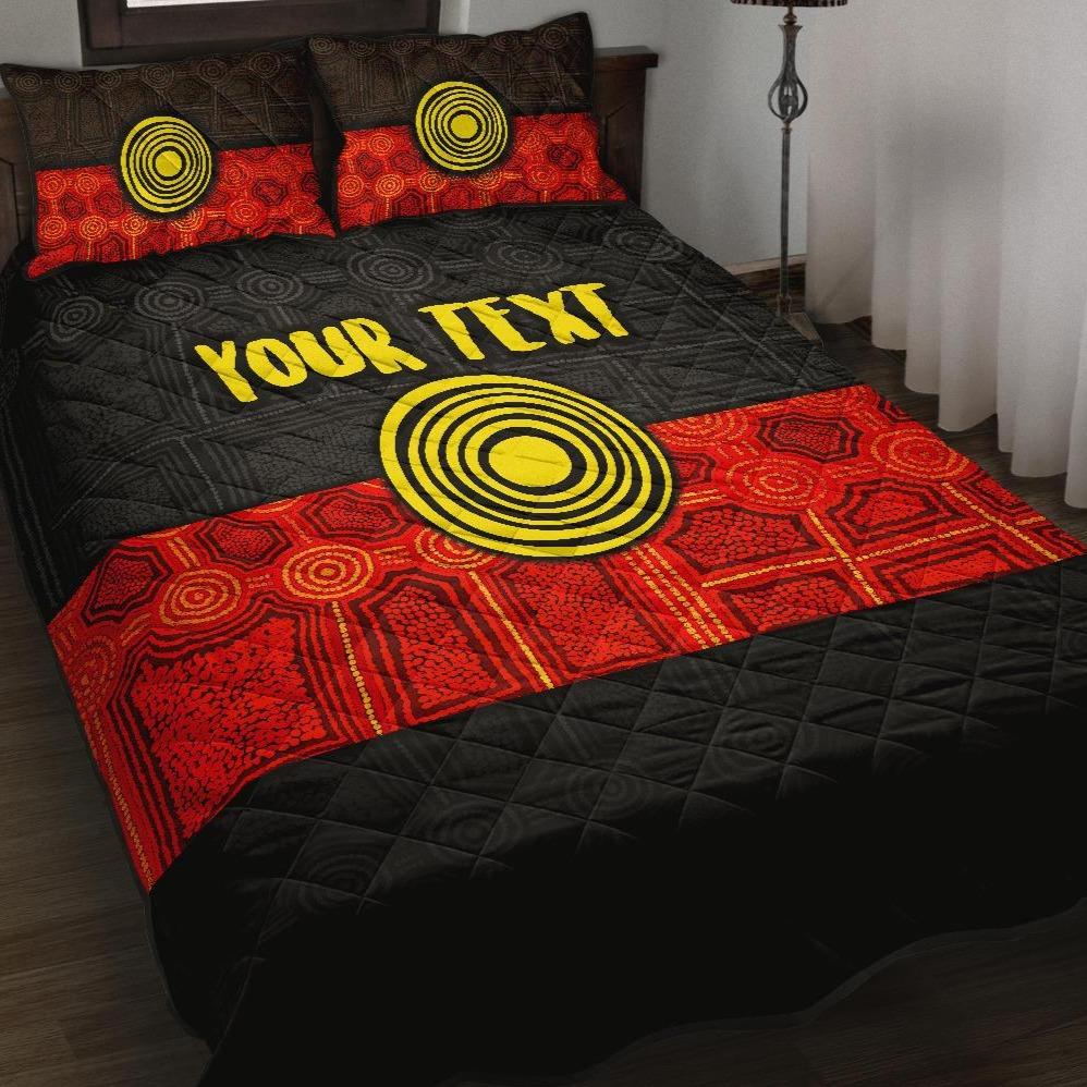 personalised-aboriginal-quilt-bed-set-aussie-indigenous-flag