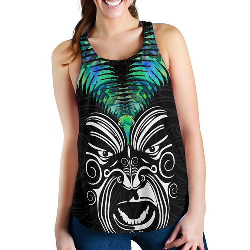 New Zealand Maori Moko Women'S Racerback Tank Paua Shell - Vibe Hoodie