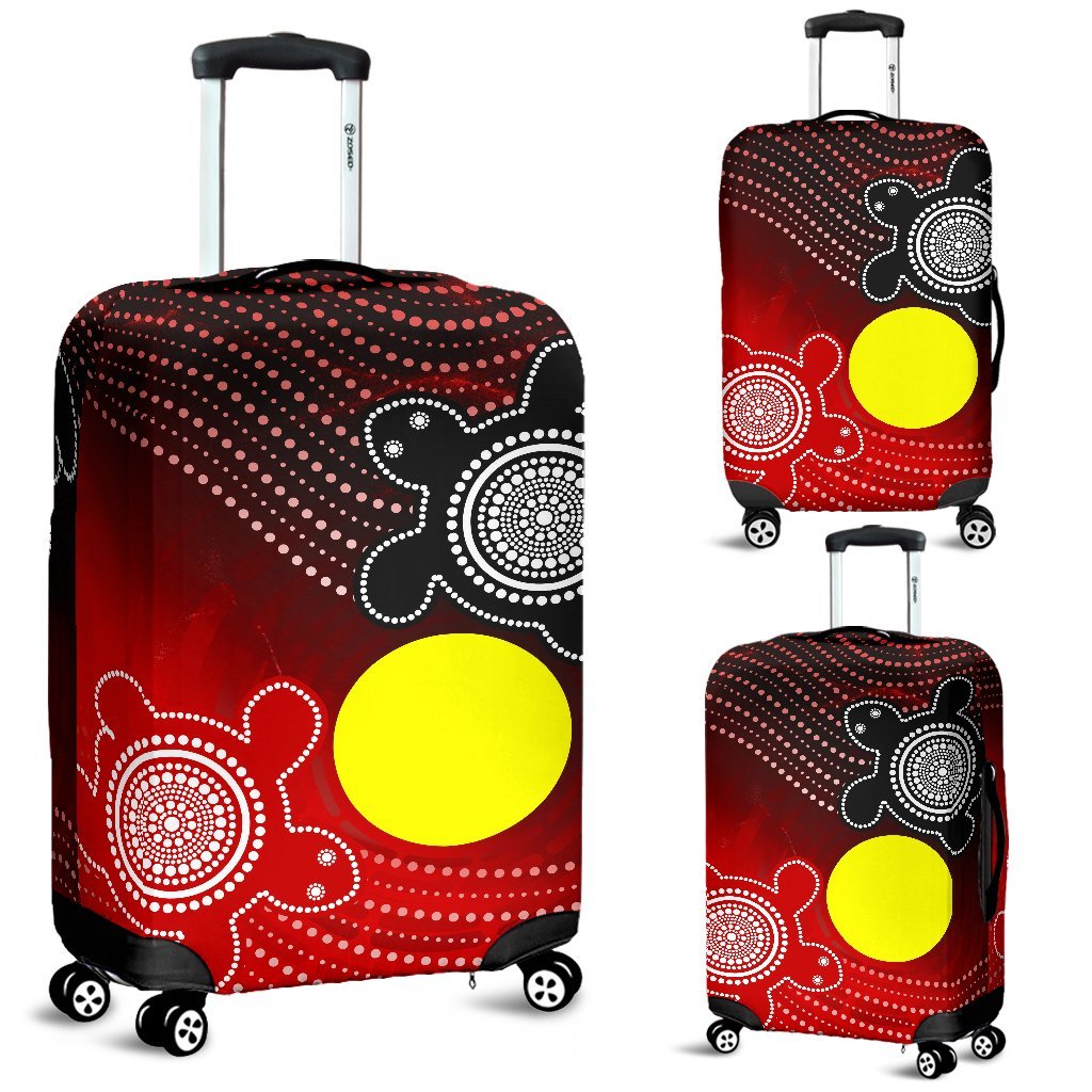aboriginal-luggage-covers-indigenous-circle-dot-painting-style