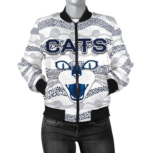 geelong-women-bomber-jacket-cats-indigenous-white