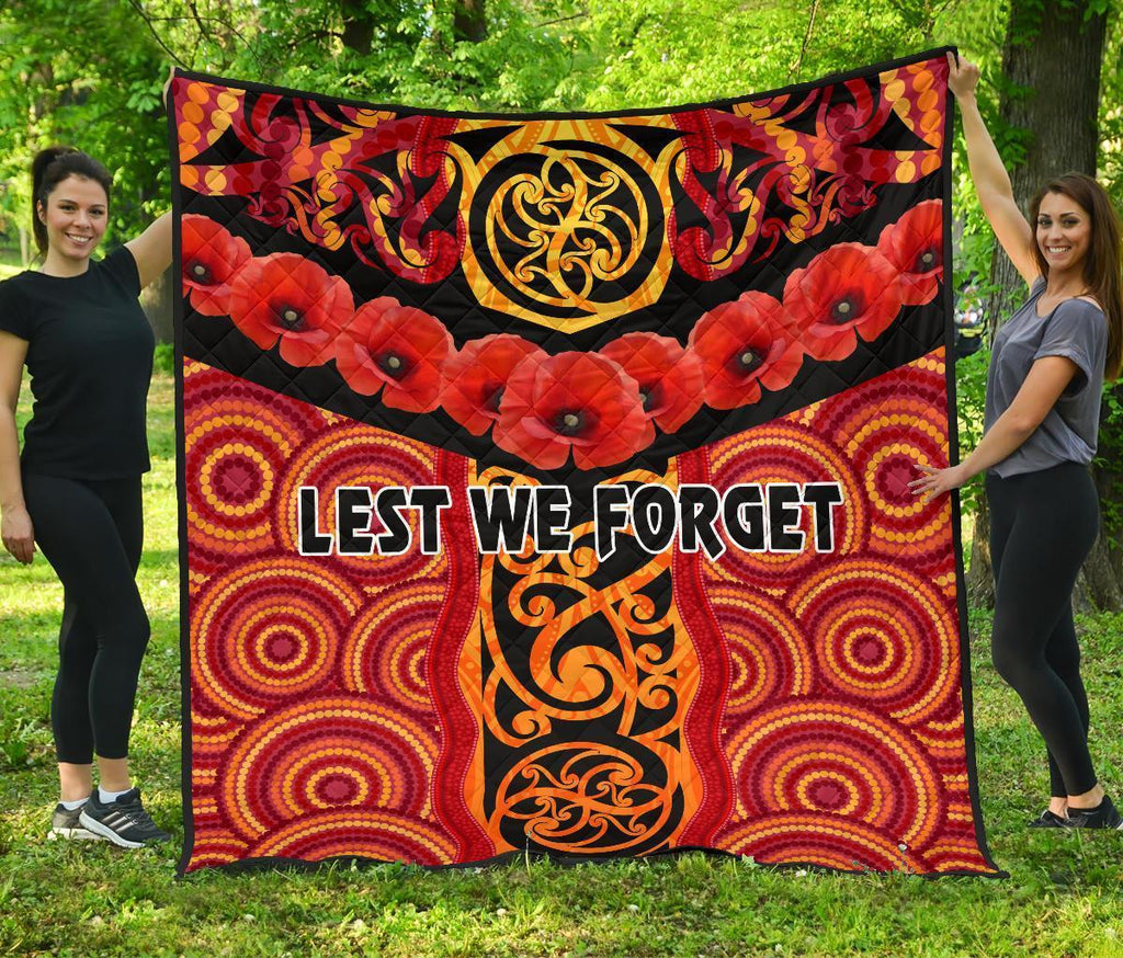 anzac-lest-we-forget-poppy-premium-quilt-new-zealand-maori-silver-fern-australia-aboriginal